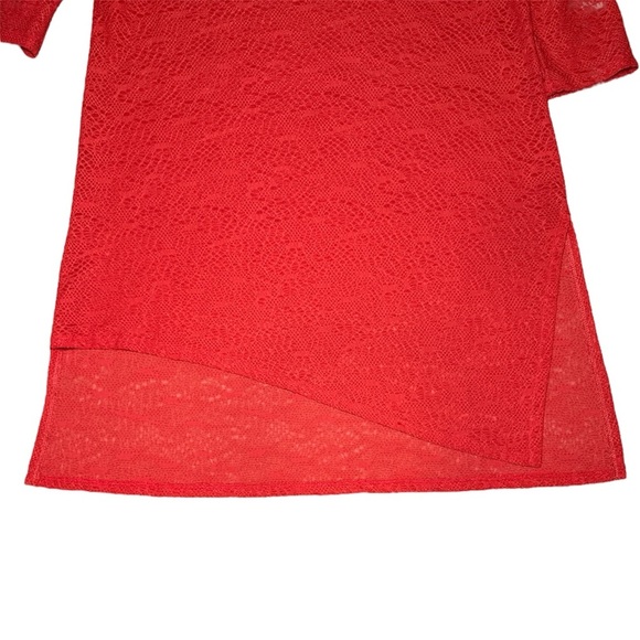 Clara Sun Woo  Lace Textured Asymmetrical Hem Tunic Size Medium - Picture 5 of 6